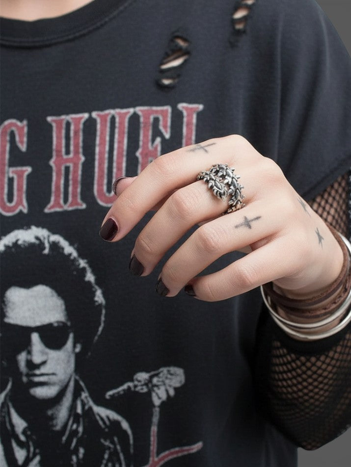 Spine Centipede Open Ring