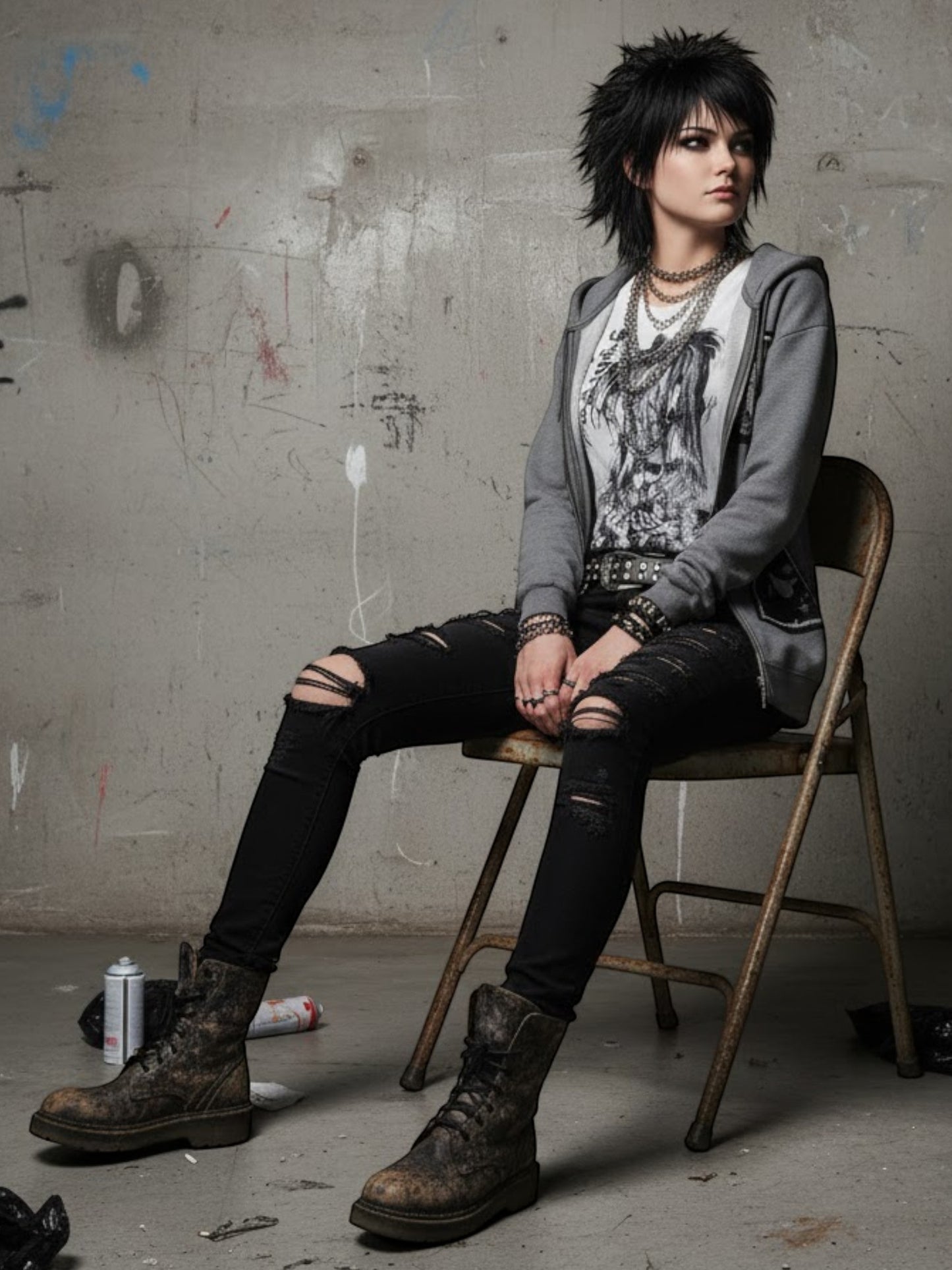 Y2K Grunge Anime Graphic Crop Tee