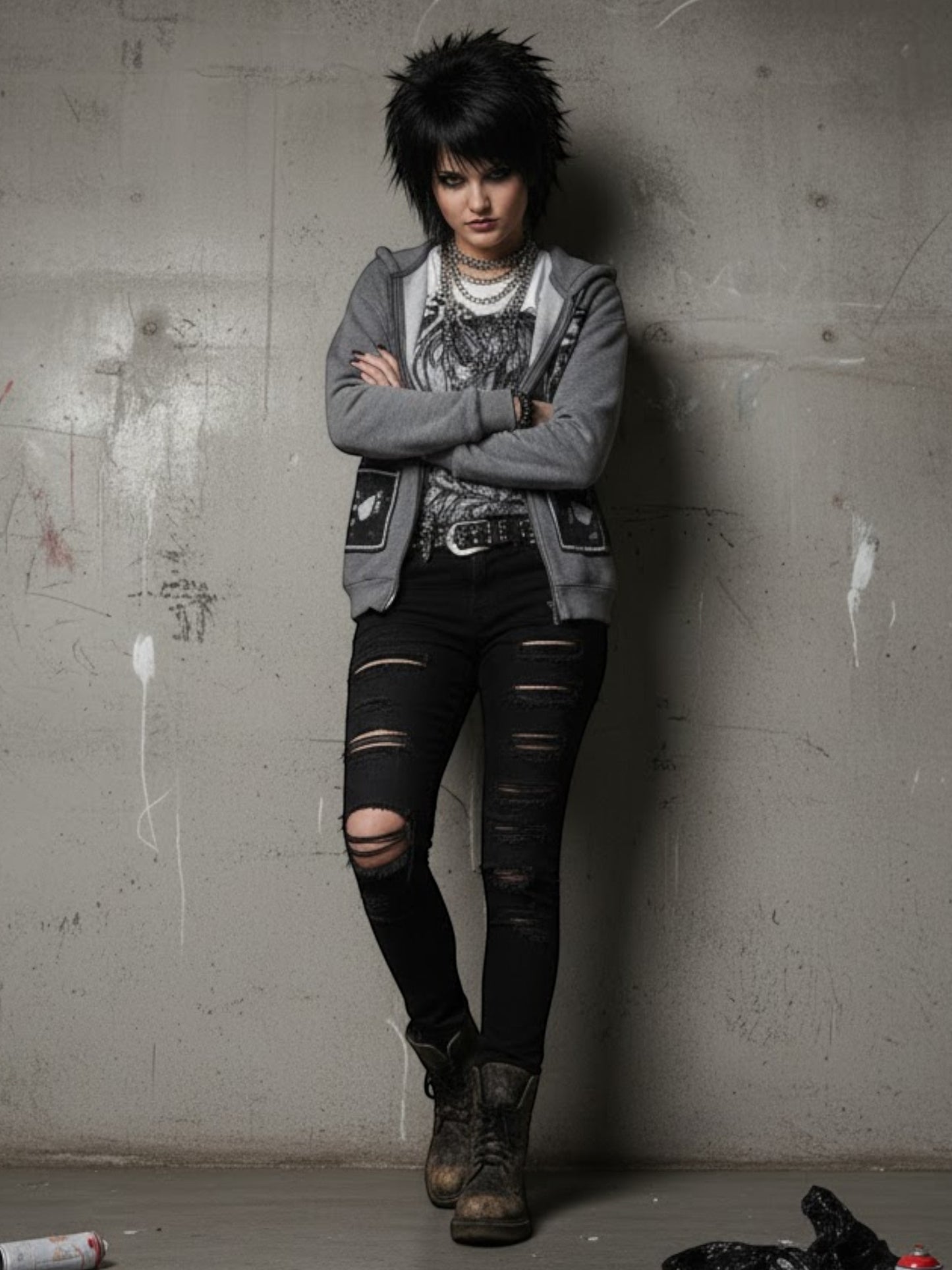 Y2K Grunge Anime Graphic Crop Tee