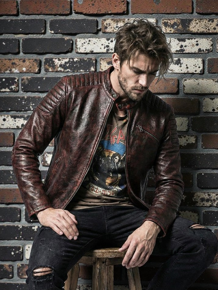 Genuine Leather Motorcycle Jacket