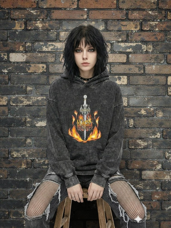 Vintage Washed Band Hoodie