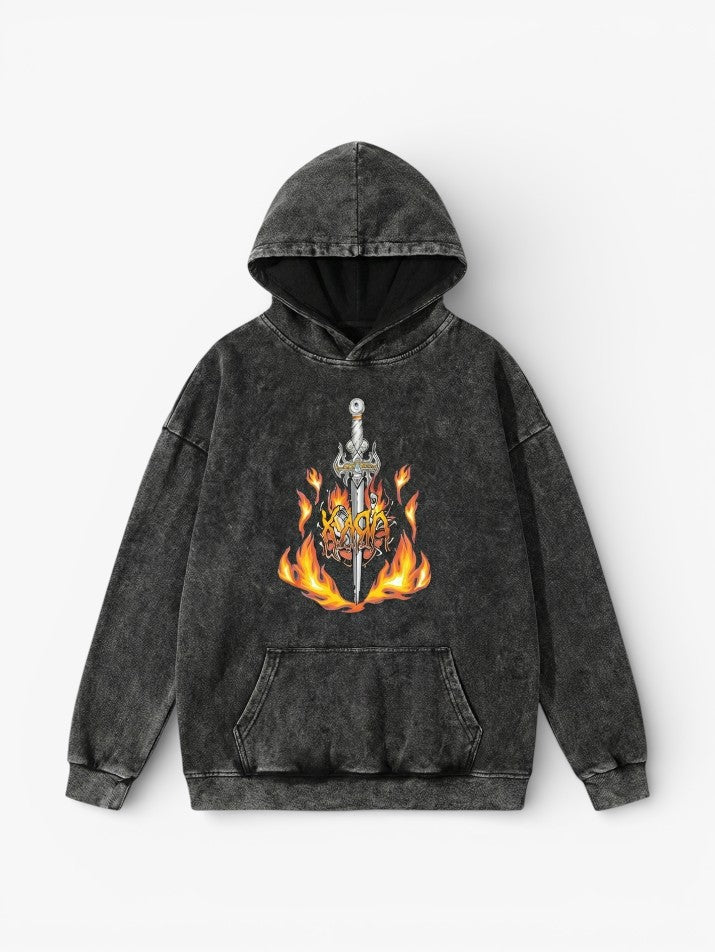 Vintage Washed Band Hoodie