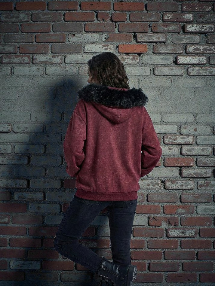 Cross Wing Zip-Up Hoodie