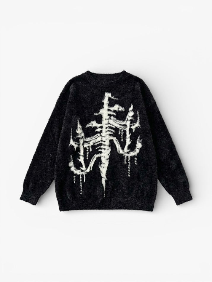 Dark Knit Pullover Sweater