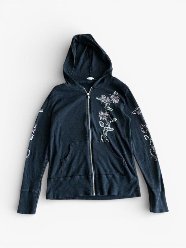 Flower Wings Zip-Up Hoodie