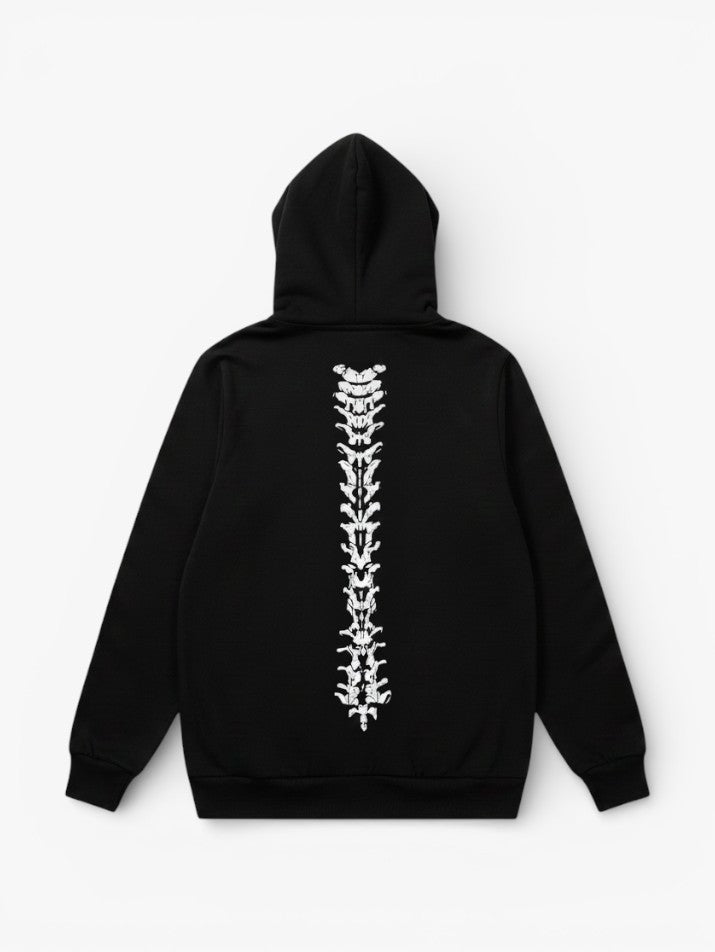 Skull Bone Zip-Up Hoodie