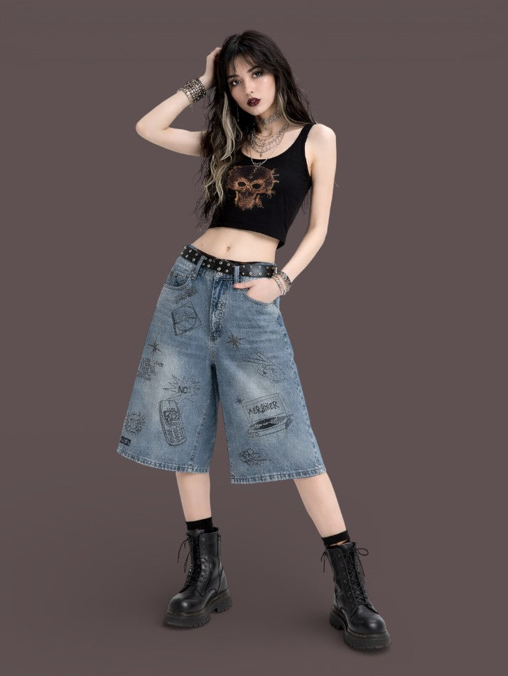Baggy Denim Shorts