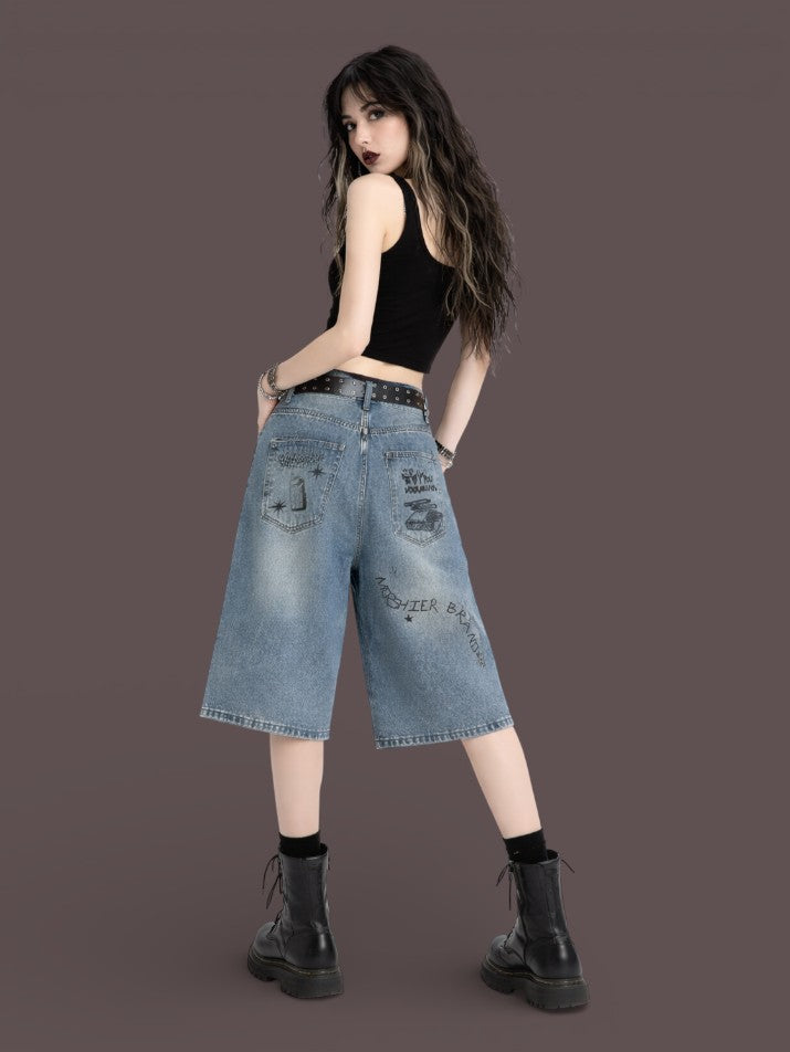Baggy Denim Shorts