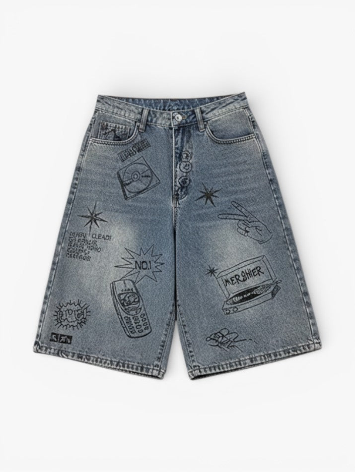 Baggy Denim Shorts
