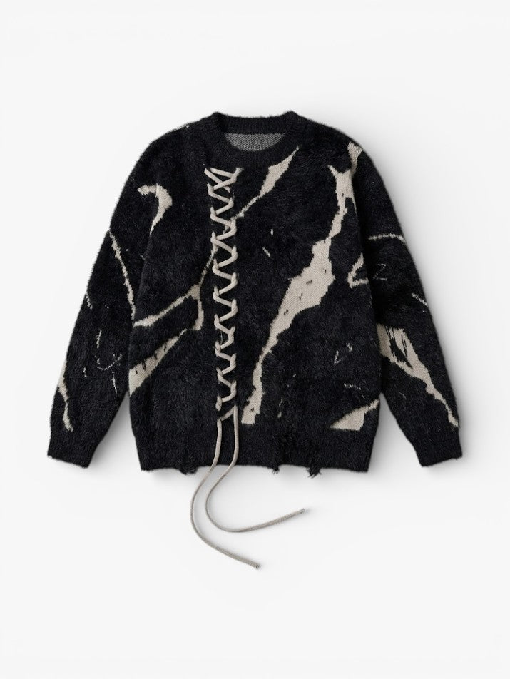 Oversized Turtleneck Knit Sweater