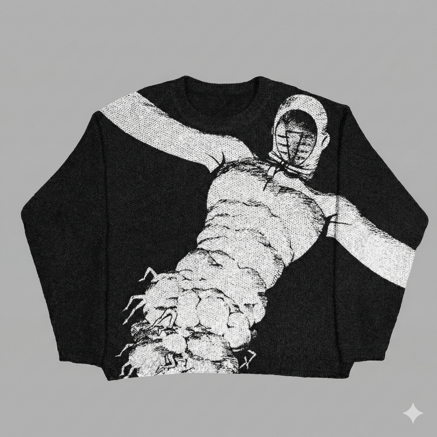 Oversized Graffiti Knit Sweater