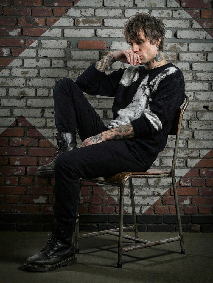 Oversized Graffiti Knit Sweater