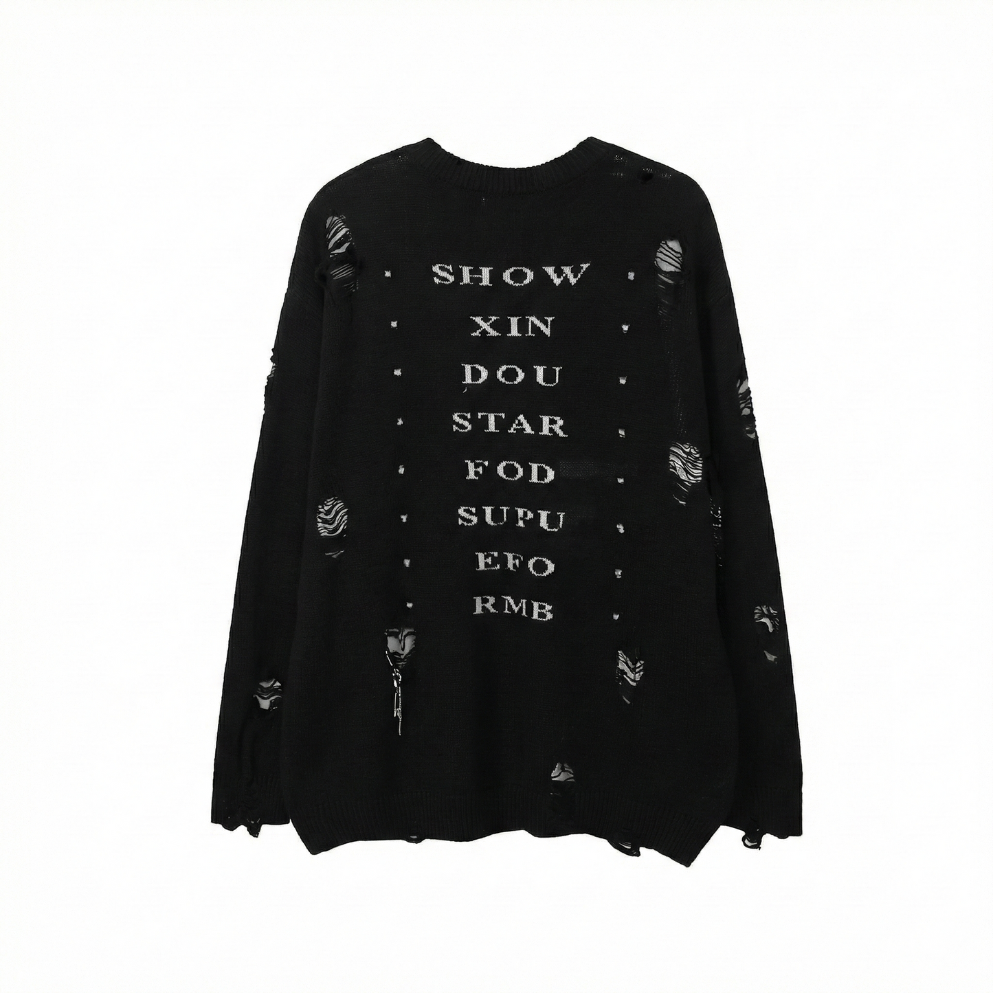 Distressed Knit Punk Sweater