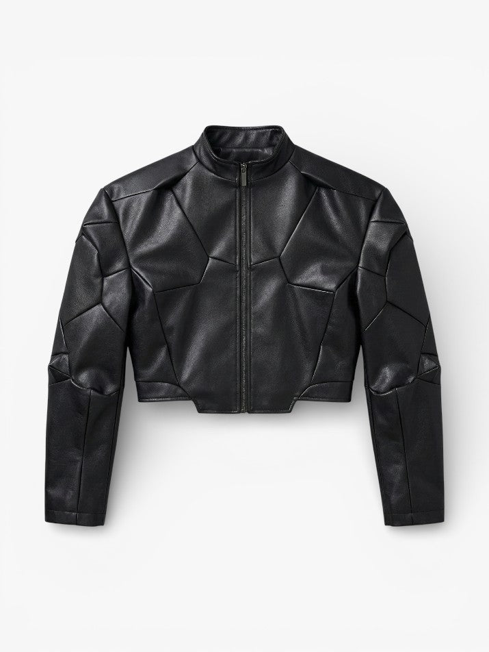 Deconstructed Punk Leather Jacket