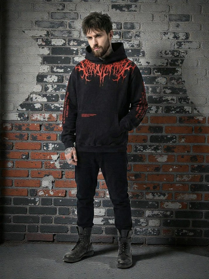 Evil Blood Skull Oversized Hoodie