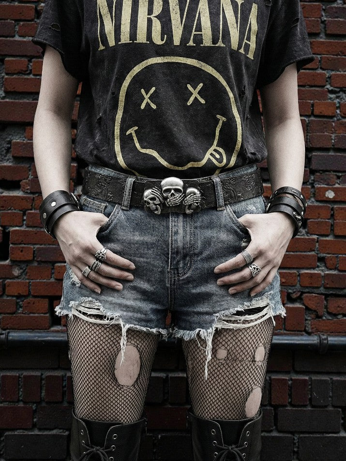 Skull Skeleton Hand Belt