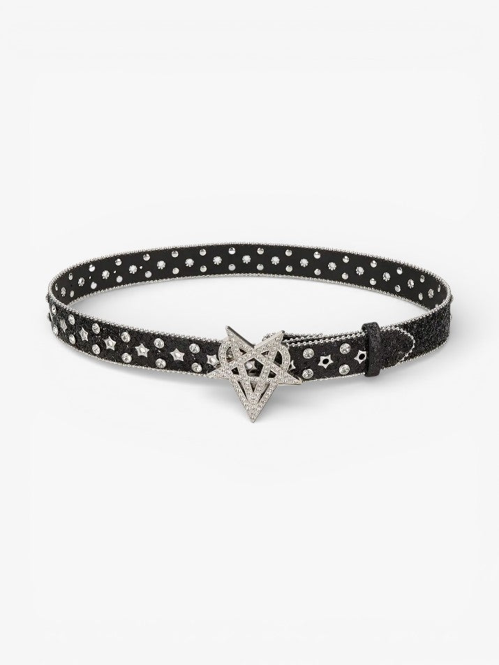 Star Rhinestone Buckle Belt