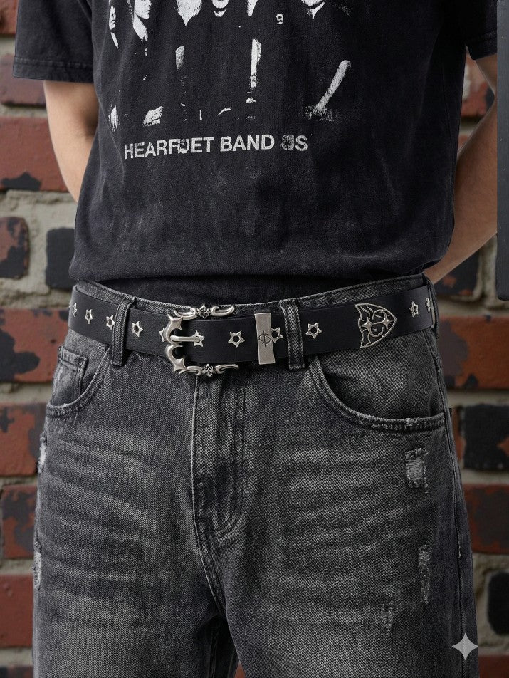 Star Stud Punk Belt