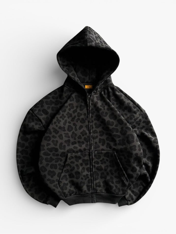Leopard Zip Hoodie