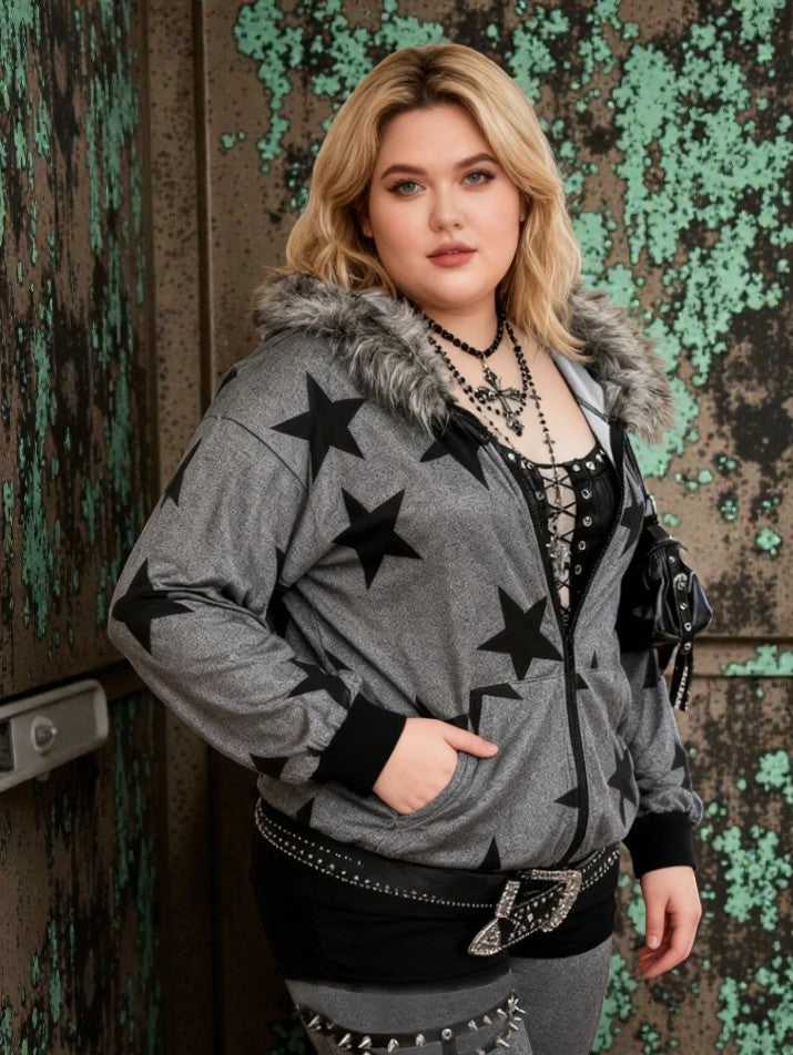 Star Hooded Zip Jacket