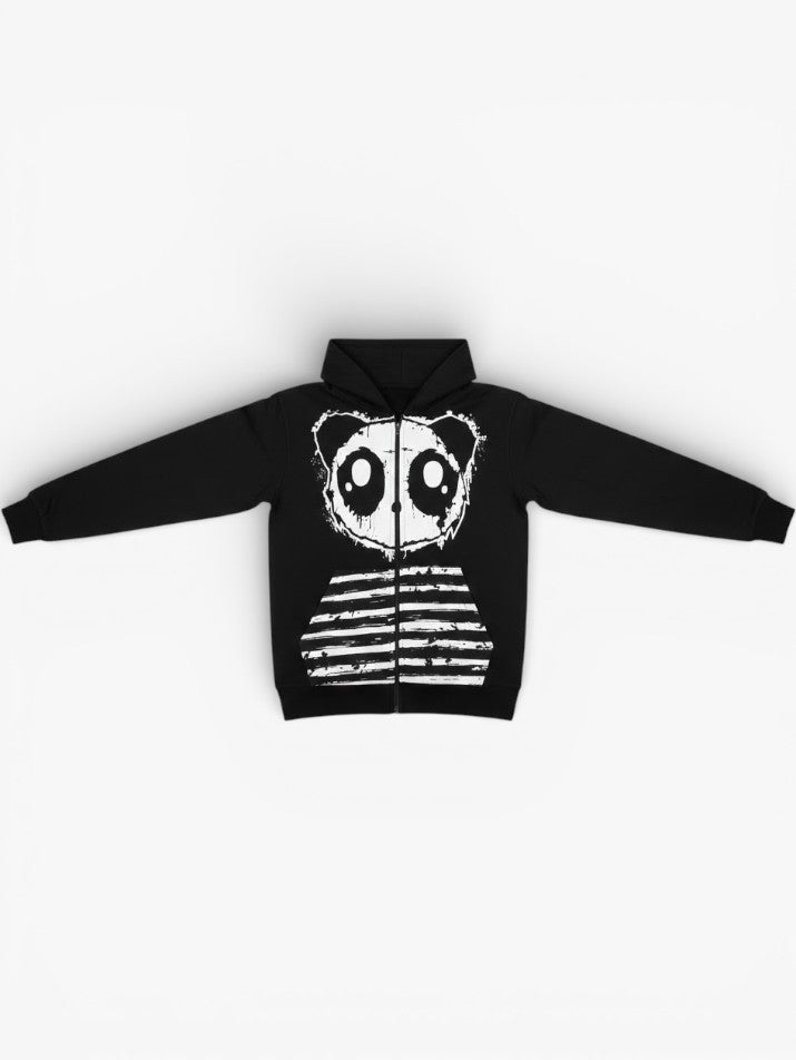 2000s Gothic Harajuku Zip Hoodie