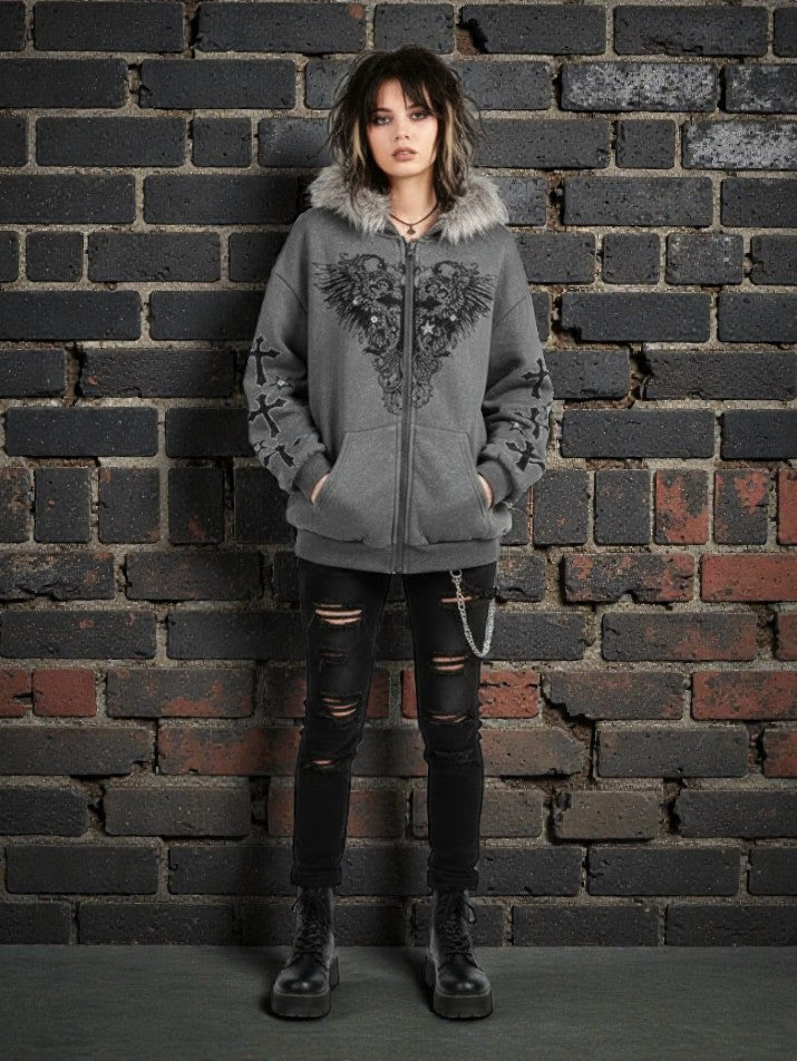 Dark Wing Hooded Coat
