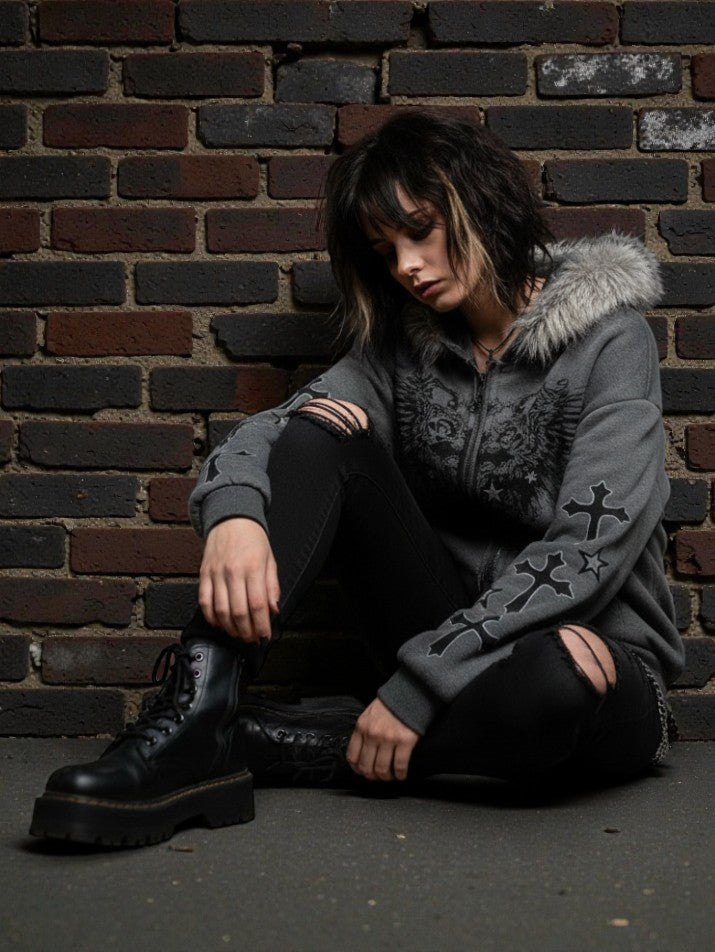 Dark Wing Hooded Coat