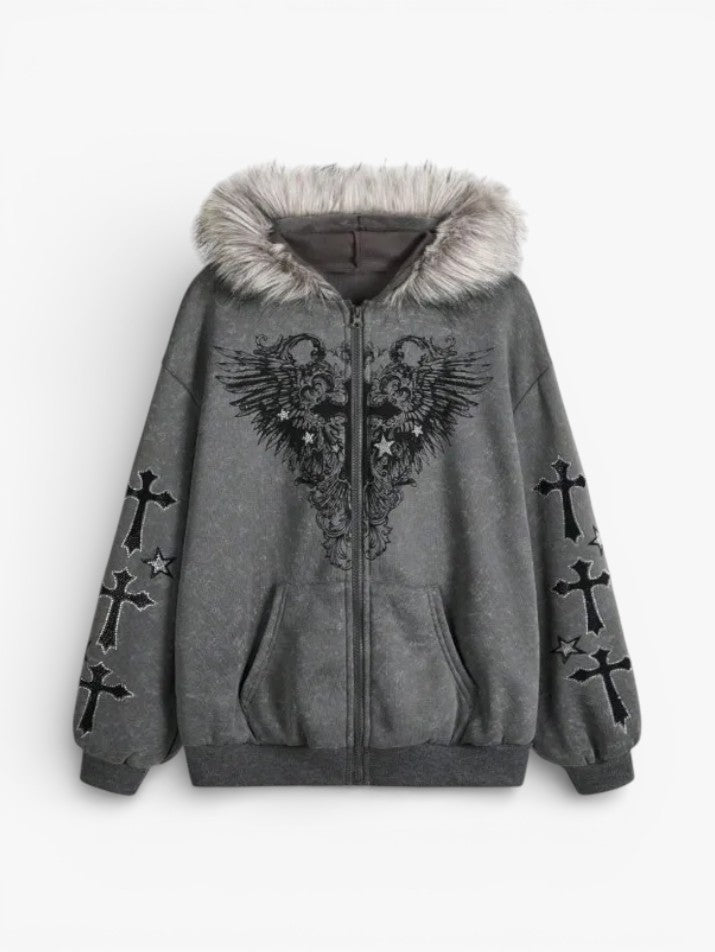 Dark Wing Hooded Coat