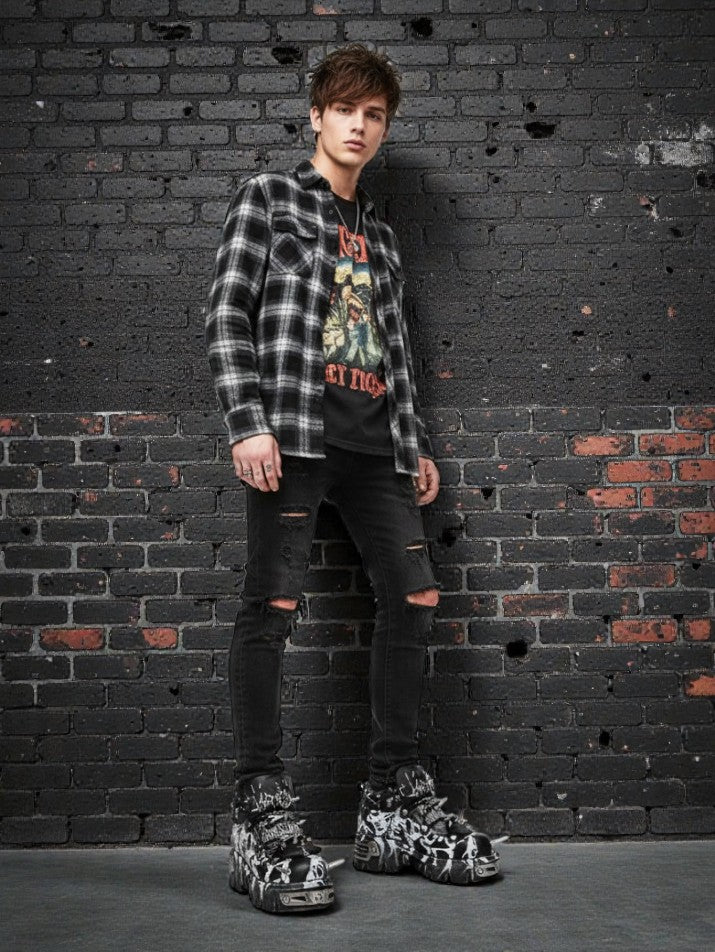 Graffiti Punk Platform Dad Shoes