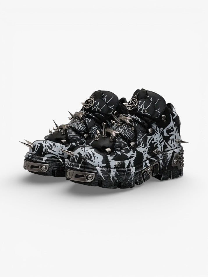 Graffiti Punk Platform Dad Shoes