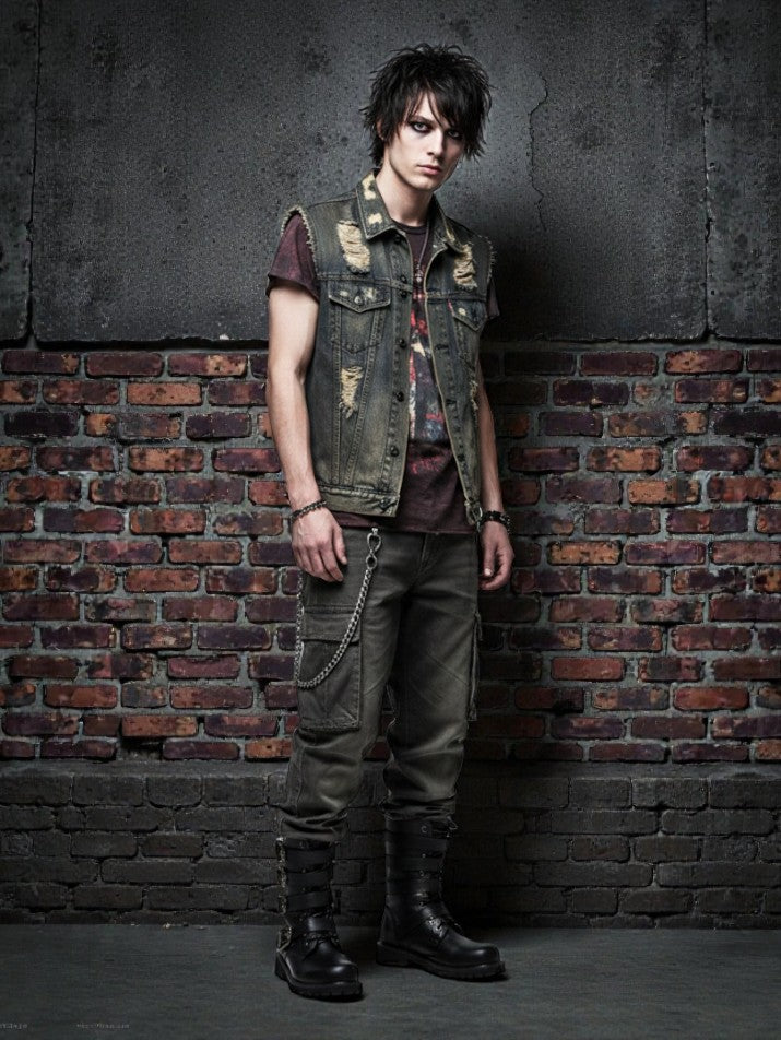 Gothic Punk Mid-Calf Motorcycle Boots