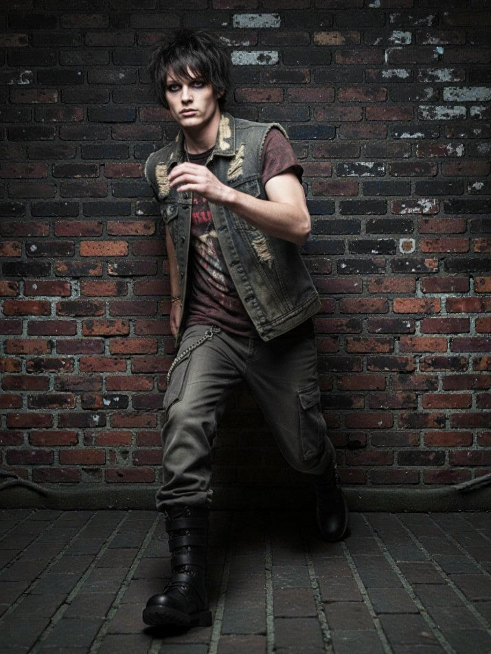 Gothic Punk Mid-Calf Motorcycle Boots