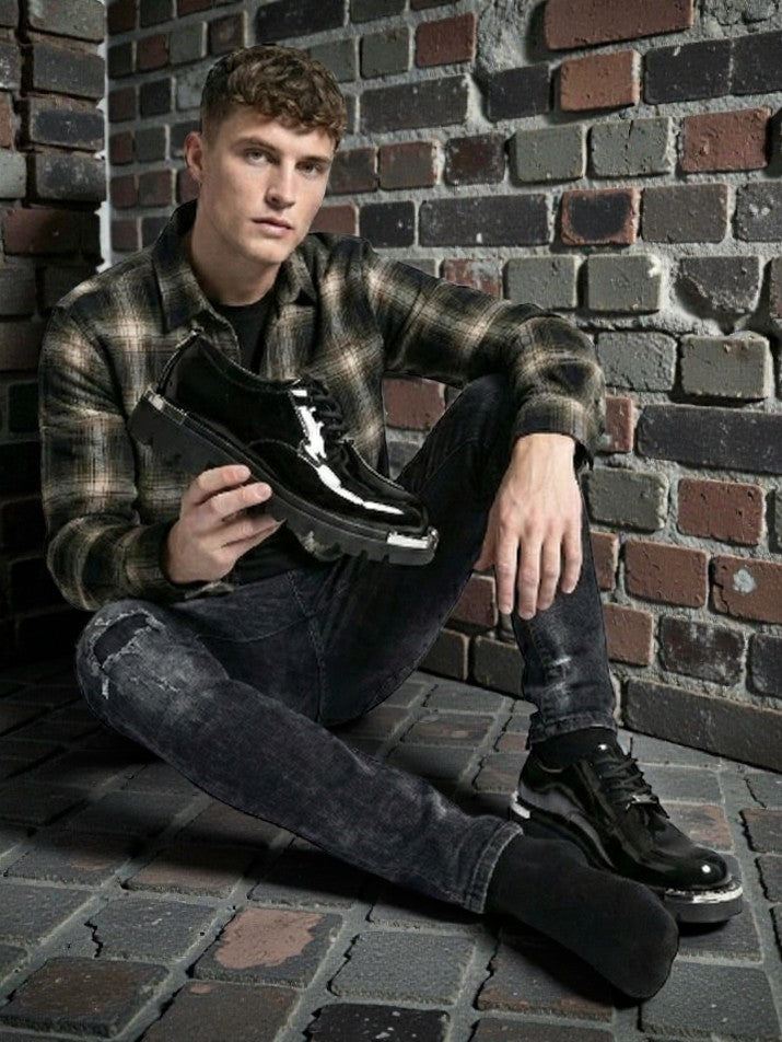 British Punk Thick-Sole Work Shoes