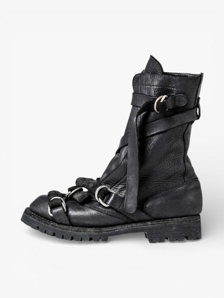 Punk Knight Buckle Motorcycle Boots
