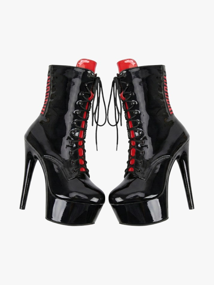 Gothic Platform Stiletto Ankle Boots