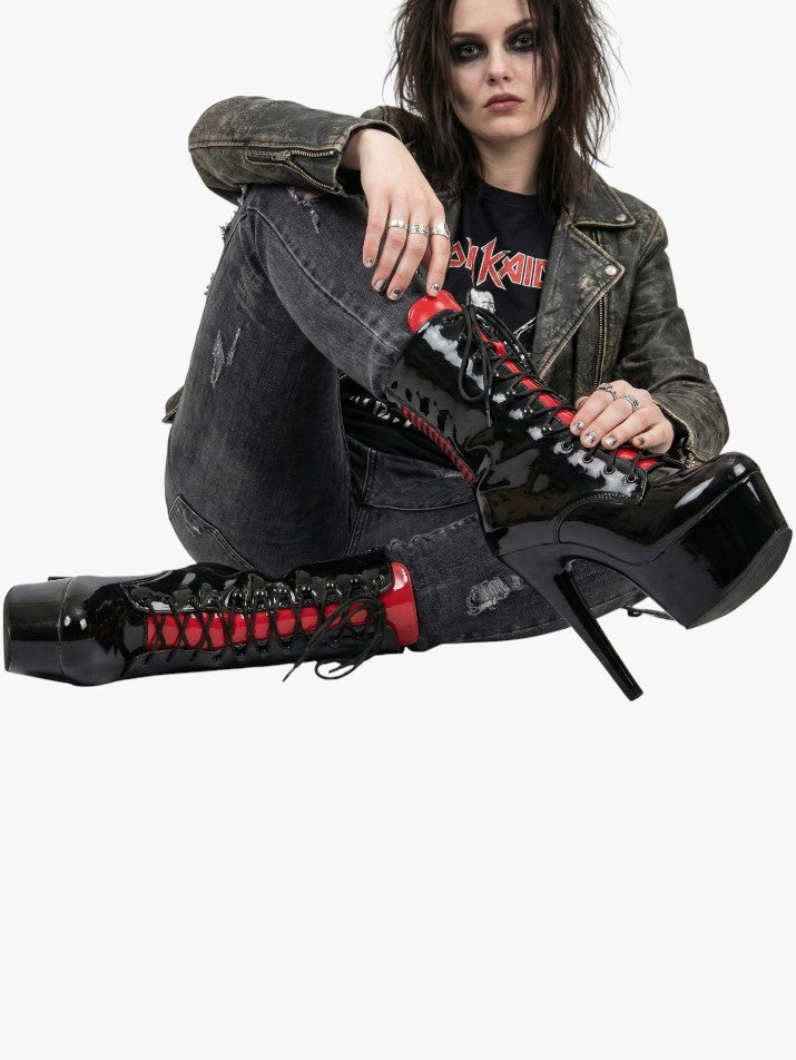 Gothic Platform Stiletto Ankle Boots