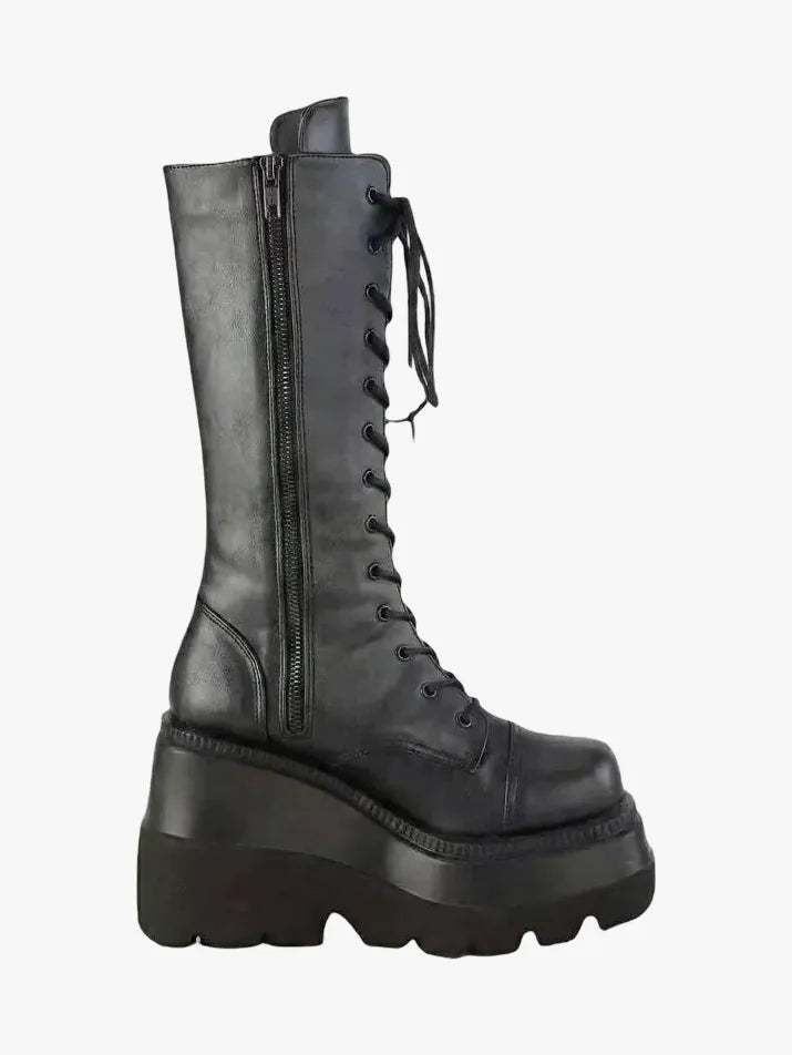 Gothic Platform Combat Winter Boots