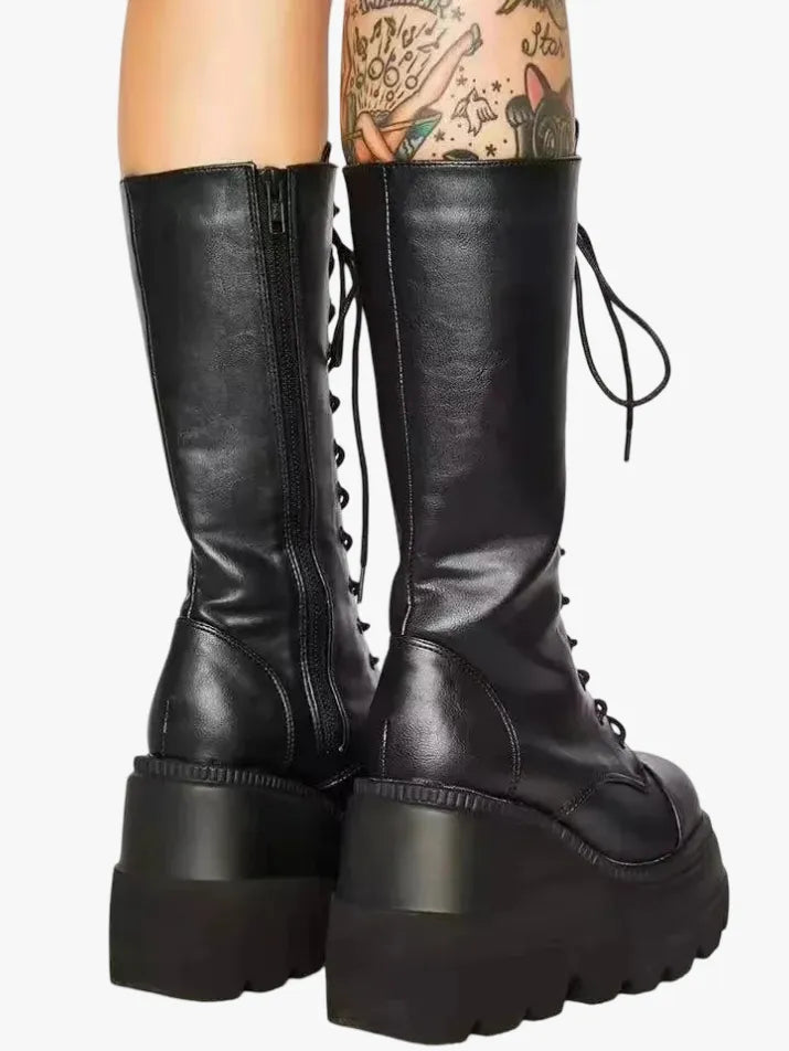 Gothic Platform Combat Winter Boots