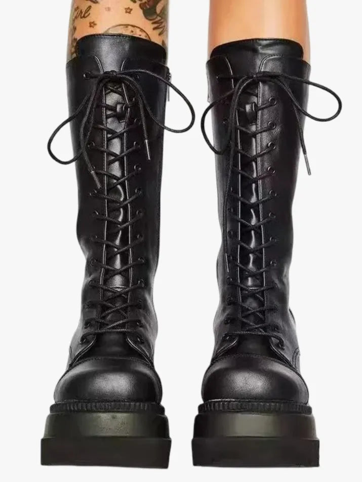 Gothic Platform Combat Winter Boots