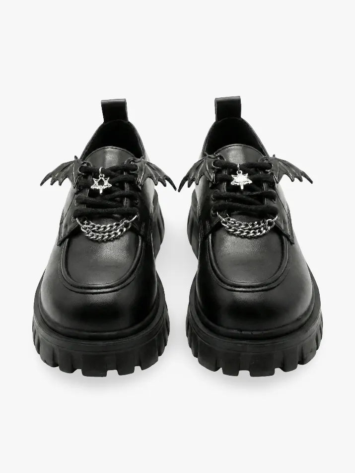 Gothic Bat Wing Platform Shoes