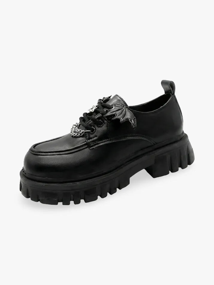 Gothic Bat Wing Platform Shoes