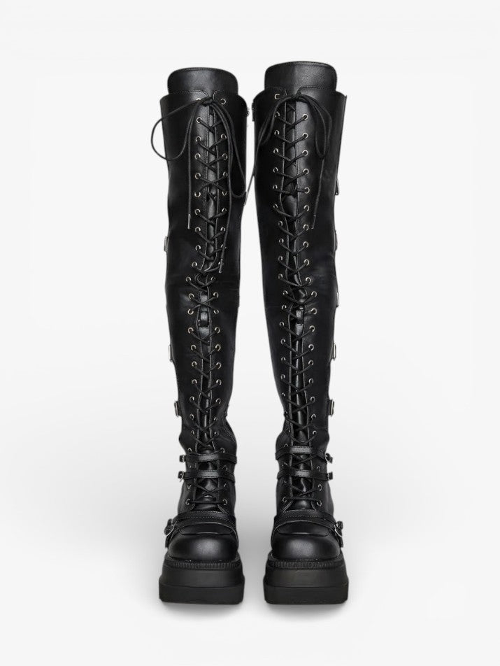 Gothic Platform Over-the-Knee Boots