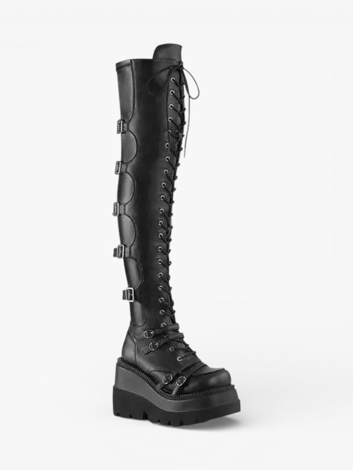 Gothic Platform Over-the-Knee Boots