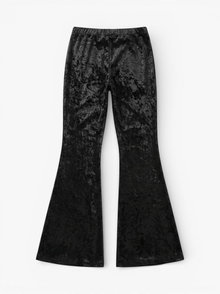 Gothic Velvet Cross Flare Pants