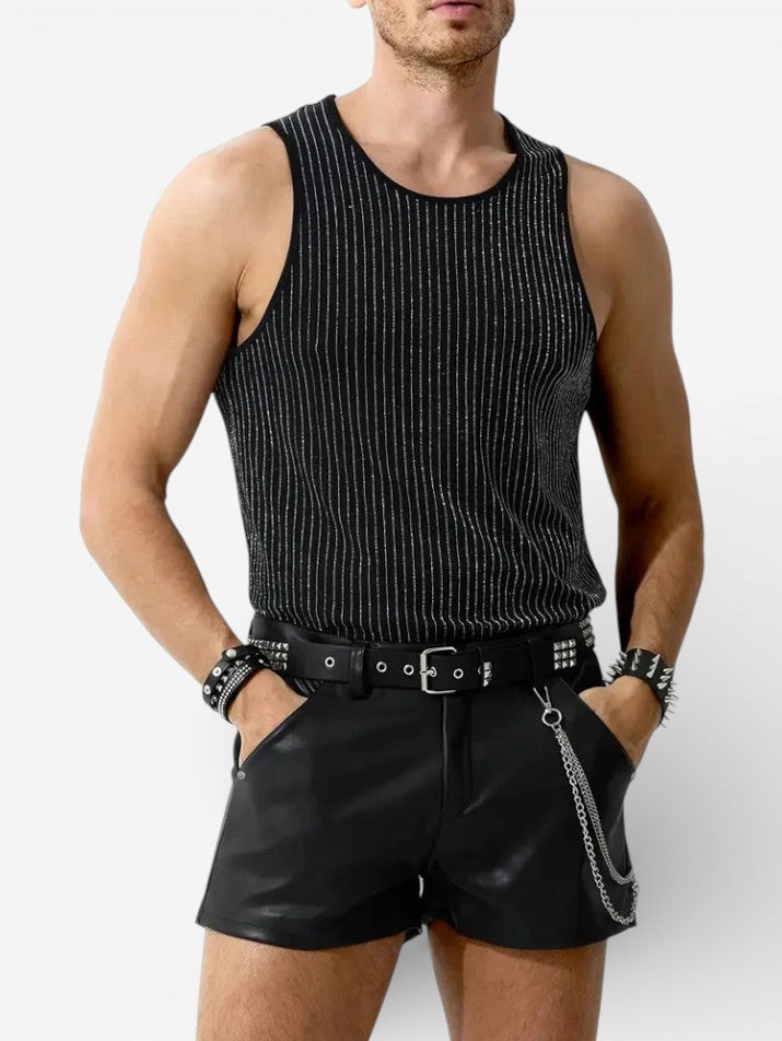 Rock Punk PU Leather Shorts