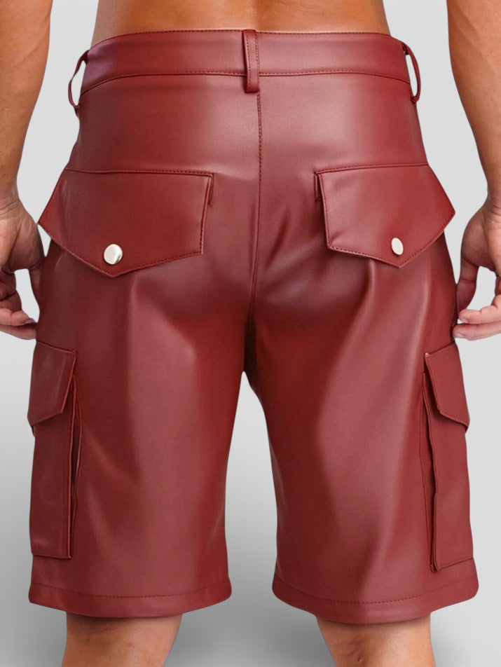 Punk Gothic Biker Cargo Shorts