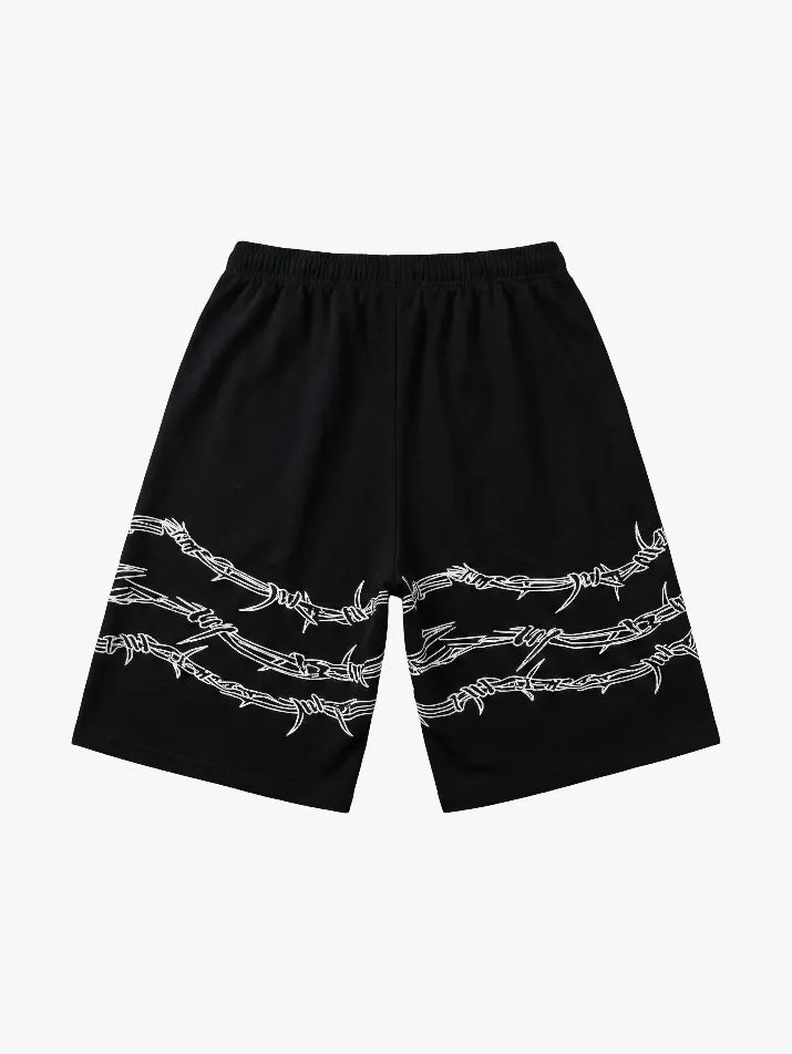 Hip-Hop Printed Baggy Shorts