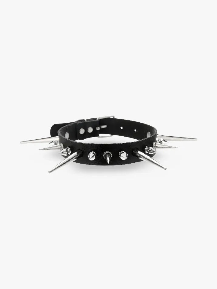 Gothic Long Spike Choker Collar