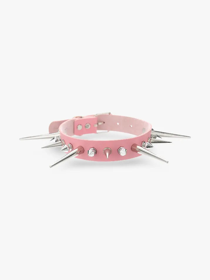 Gothic Long Spike Choker Collar