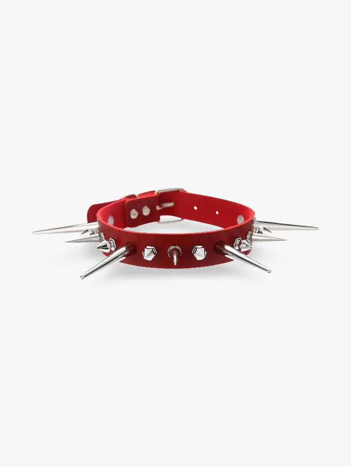 Gothic Long Spike Choker Collar